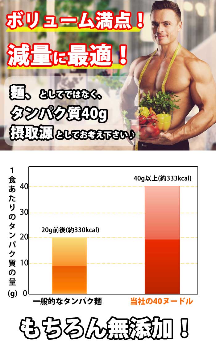 送料無料 無添加 たんぱく麺 国産 40ヌードル 50食入り 送料無料 40麺 たんぱくパスタ プロテインパスタ 筋トレ 減量 トレーニング 筋肉 常温保存 ダイエット 高たんぱく麺 高タンパク麺 ラーメン