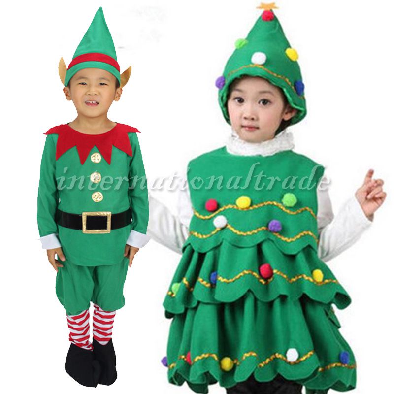 予約 コスプレ服 キッズ用 クリスマス クリスマスツリー 小人 妖精 子供用 こども用 男の子 女の子 幼児 園児 コスプレ衣装 コスチューム ハロウィン 秋 冬 サンタコスチューム クリスマス衣装 クリスマスパーティー