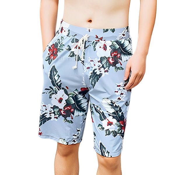 メンズ水着 サーフパンツ 海パン トランクス スイムウェア ハーフパンツ 花柄 ハワイアン ボタニカル リーフ柄 リゾートスタイル おしゃれ クール系 ビーチパンツ 海水浴 プール 夏フェス 旅行 アウトドア リンクコーデ ペアルック SSA