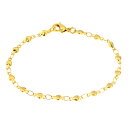 【 ブレスレット 】 金属アレルギー対応ステンレス チェーン レディース 【 3ミリ スイートハート(ゴールド)】つけっぱなしOK サージカルステンレス ユニセ...