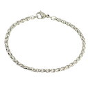 【 ブレスレット 】 金属アレルギー対応ステンレス チェーン シルバー 【 3ミリ ブレード】 サージカルステンレス 男女兼用 ユニセックス プチプラ 安い 重...