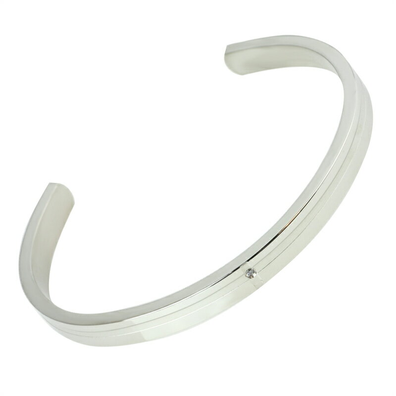 【6mmクロスシルバーバングル】 金属アレルギー対応 サージカルステンレス ユニセックス 重ねつけ アクセサリー 高品質 記念日にも / ジーラブ