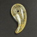 【虹と金針の融合】一点物 ゴールド ルチルクォーツ 勾玉 K Mr23 水晶のお守り効果 力が宿る パワーストーン 退職祝いギフト 母の日 父の日 京海堂