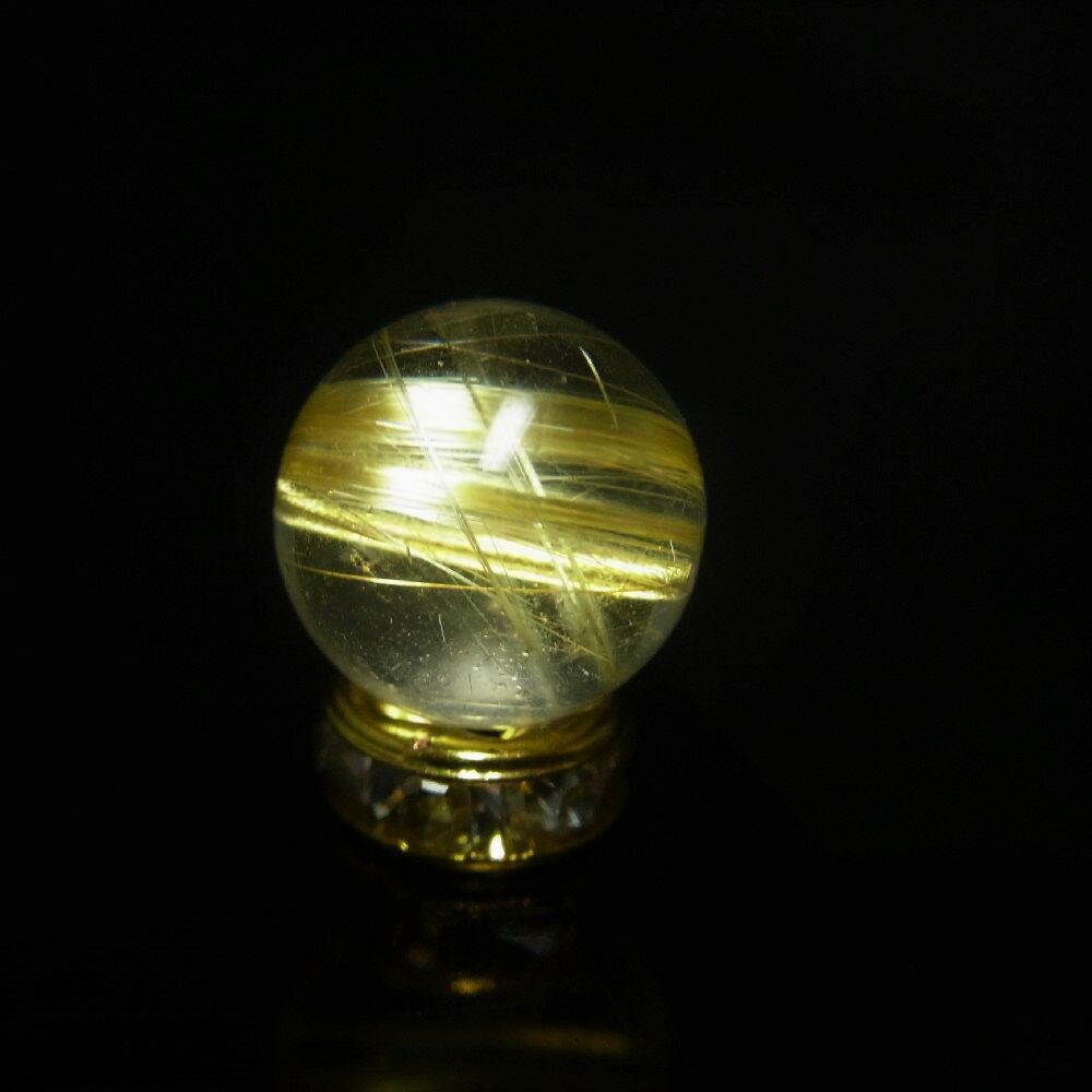 おすすめ 現品一点物 1粒売り タイチンルチル 宝石質 天然石 金針水晶 8ミ...