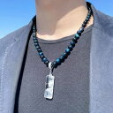 【直感力を研ぎ澄ますパワーストーン】浮彫皇帝龍本水晶プレート ブルータイガーアイ 磁気ヘマタイト ネックレス URN10 最強金運アップ 芸能人 プロスポーツ選...