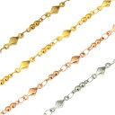 【ネックレス チェーン 金属アレルギー対応ステンレス】 3mm スイートダイヤ 【35cm〜60cm】【長さ選べる】シルバー ゴールド ピンク ブロンズ サージ...