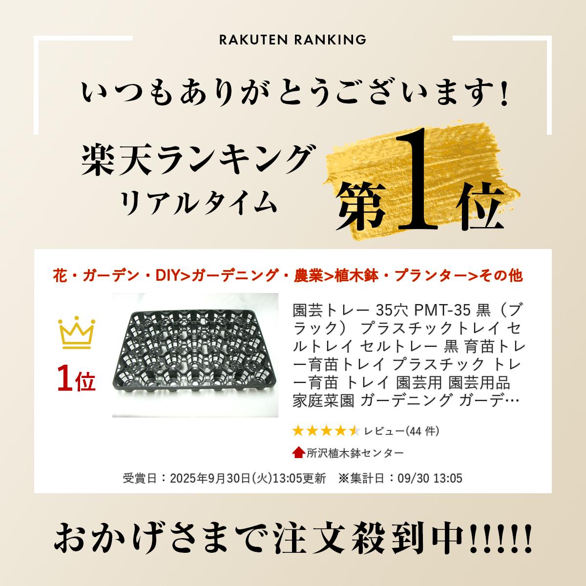 園芸トレー 35穴 PMT-35 黒（ブラック） プラスチックトレイ セルトレイ セルトレー 黒 育苗トレー 育苗トレイ プラスチック トレー 育苗 トレイ 園芸用 園芸用品 家庭菜園 ガーデニング ガーデニング用品 多肉植物 苗 鉢 エケベリア