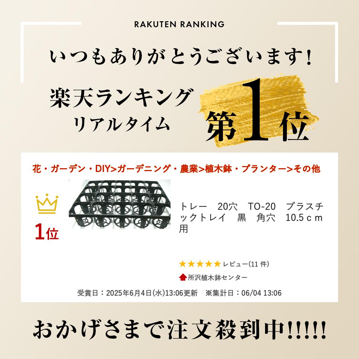 トレー　20穴　TO-20　プラスチックトレイ　黒　角穴　10.5cm用