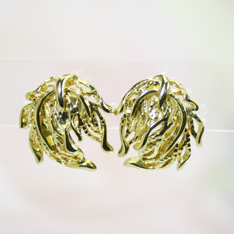 全品送料無料 ゴールドピアス ワイルドフラワー 透かし彫り prc12-06 ステージ アクセサリー カラオケ ギフト プレゼント prc12-06