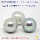 あこや本真珠 パール ライトブラック 3個 3ヶポイント消化 真珠 ブラックパール 淡い黒 黒真珠 5mm~7mm 訳あり 手芸 アクセサリーパーツ 穴あき 訳ありパール 規格外 アクセサリー材料 手作りアクセサリー ハンドメイド