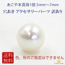 訳ありパール 1個 真珠 あこや本真珠 ポイント消化 5mm〜7mm 訳あり 手芸 アクセサリーパーツ 穴あき ギフト プレゼント pearl-1pce