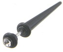 スパイクピアス フェイク アクリルブラック片耳4mm/ストーン ボディピアス エキスパンダー/在庫限り価格【ギフト包装無料】
