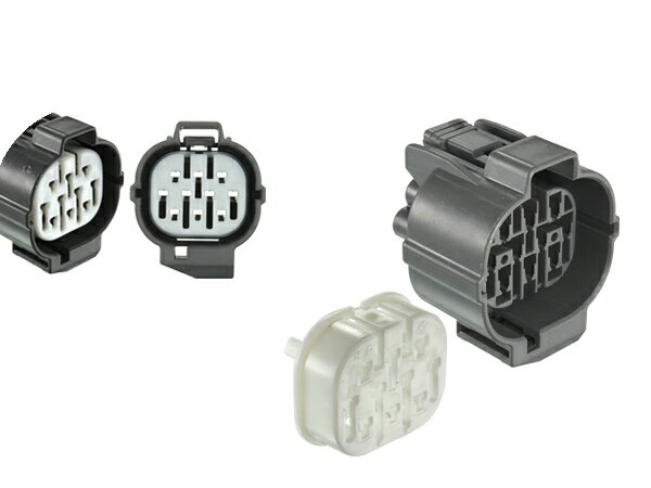 ●住友電装090型10極HW防水Fコネクタのみ[灰色]（端子別）/10P090WP-HW-F-tr