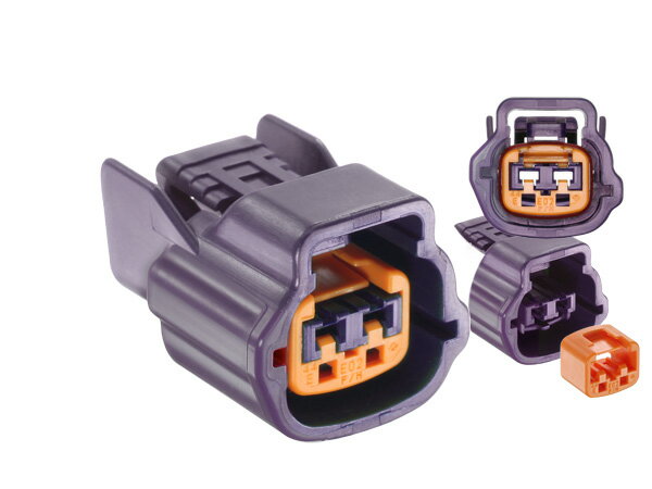 090型2極防水Fコネクタ 住友電装62防水シリーズEタイプ [紫色]（ターミナル・ワイヤーシール別売）のサムネイル