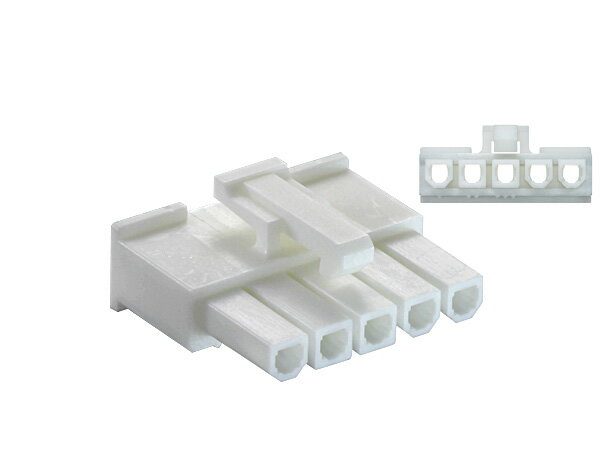 Molex　Mini-Fit Jrシリーズ 5極 [1列]メスコネクタ[白色] /5P-MFJ-R2-MLX-WH-F-tr