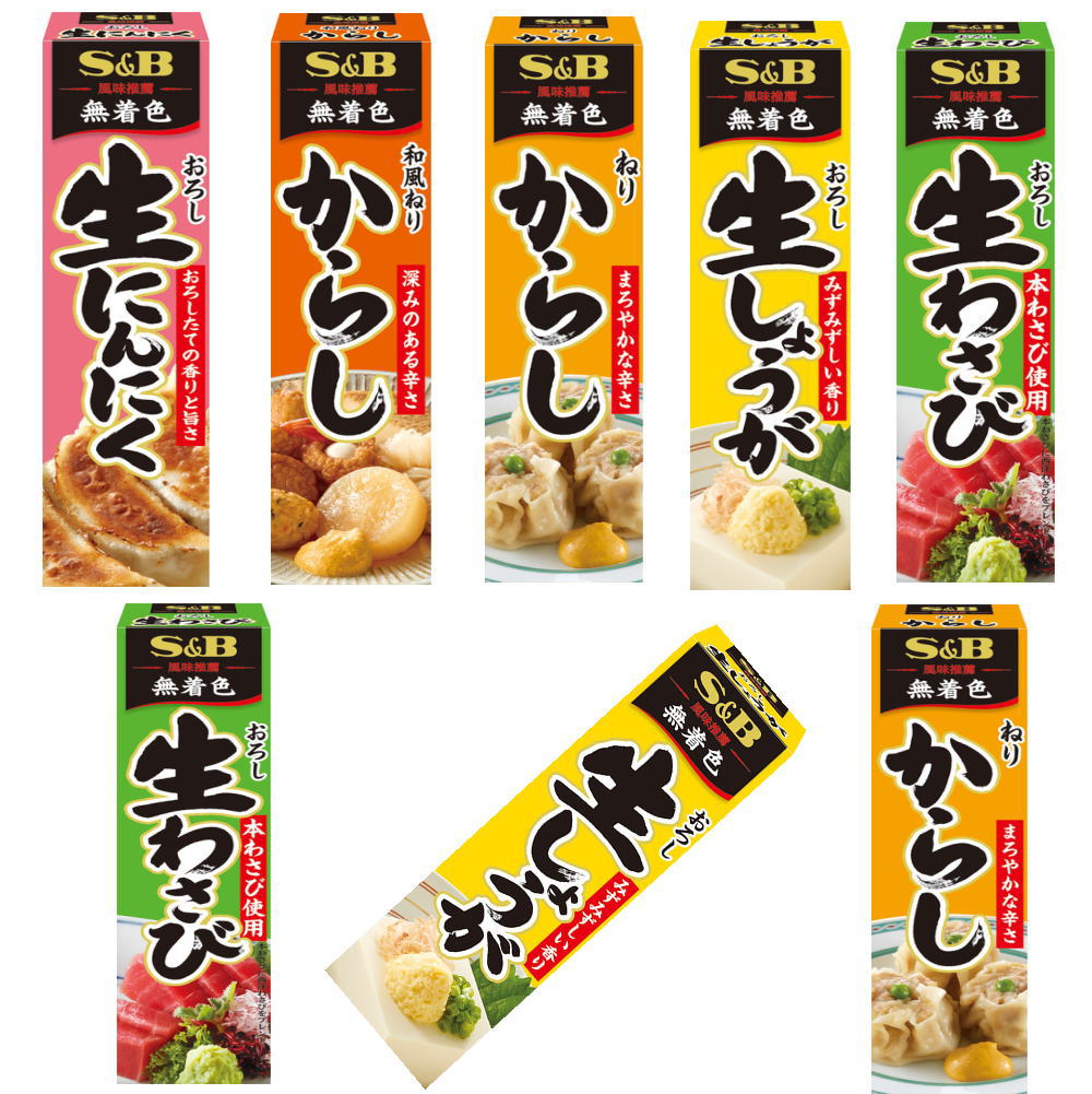 新着 にぎわい広場 S&B ヱスビー食品 チューブ入り スパイスセット 生わさび 生にんにく おろし生しょ..