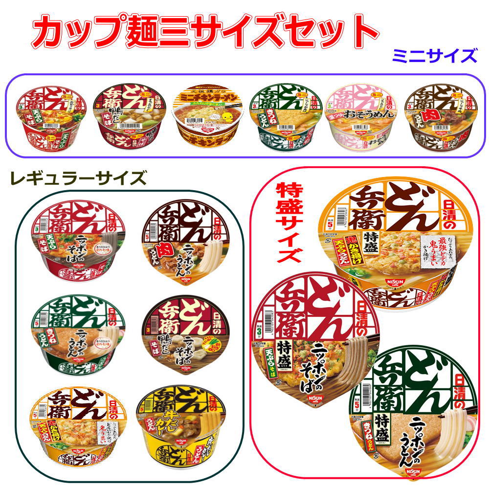 広島屋の新着 にぎわい広場 日清食品 日清どん兵衛 ファミリーセット 天ぷらそば(西) きつね(西) カレー(西) かき揚げ 鴨だし 肉うどん そうめん ミニ・レギュラー・特盛サイズ 送料無料｜アングル2