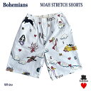 NOAH STRETCH SHORTS WHITE ショートパンツ ストレッチ生地 UNISEX 男女兼用 BOHEMIANS ボヘミアンズ JAPAN