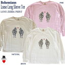 LOVE ZEBRA PRINT LOOSE LONG SLEEVE TEE ラブゼブラ プリント ルーズ 長袖Tシャツ BOHEMIANS ボヘミアンズ 日本製