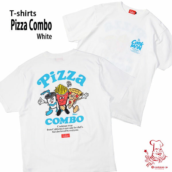 Cookman T-shirts Pizza Combo White クックマン Tシャツ ピザ コンボ ホワイト UNISEX 男女兼用 アメリカ