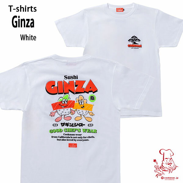 乐天商城 - Ginza T-shirts White Cockman クックマン Tシャツ ホワイト UNISEX 男女兼用 アメリカ