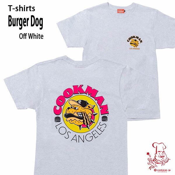 乐天商城 - Burger Dog T-shirts Off White Cockman クックマン Tシャツ オフホワイト UNISEX 男女兼用 アメリカ