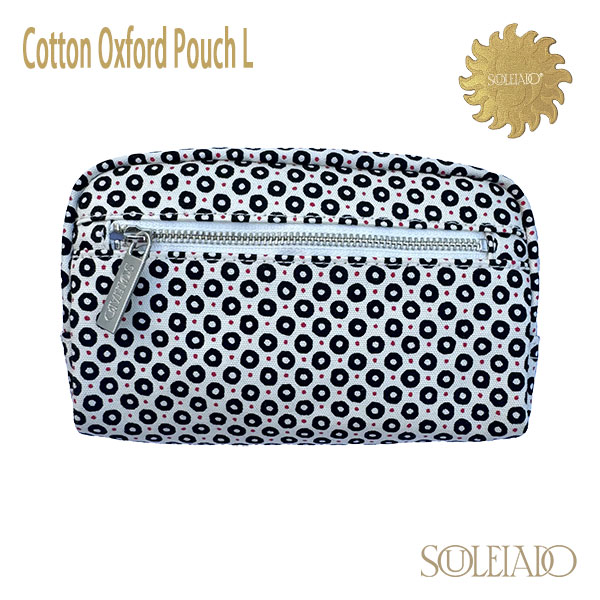 SOULEIADO Cotton Oxford Pouch L コットンオックス ポーチ Lサイズ ブラック系 コスメ 小物入れ フランス TOMORROWLAND 正規販売店