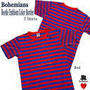 BEETLE EMBLEM COLOR BORDER T-SHIRTS XSTCY RED r[gGuJ[{[_[TVc XS bh BOHEMIANS {w~AY {