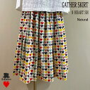 9-HEART SH GATHER SKIRT NATURAL 9-n[g MU[XJ[g i` BOHEMIANS {w~AY