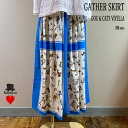 DOG & CATS VIYELLA GATHER SKIRT BLUE hbOLbg MU[XJ[g u[ rGn BOHEMIANS {w~AY