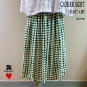 HEART AMZ GATHER SKIRT GREEN ハート ギャザースカート グリーン BOHEMIANS ボヘミアンズ