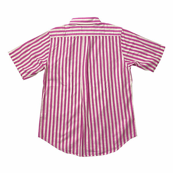 STRIPE BUTTON DOWN SHORT SLEEVE SHIRTS PINK ストライプ ボタンダウン 半袖シャツ ピンク BOHEMIANS ボヘミアンズ 日本製