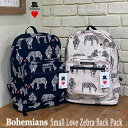 SMALL LOVE ZEBRA BACK PACK リュックサック BOHEMIANS ボヘミアンズ 日本製 シマウマ