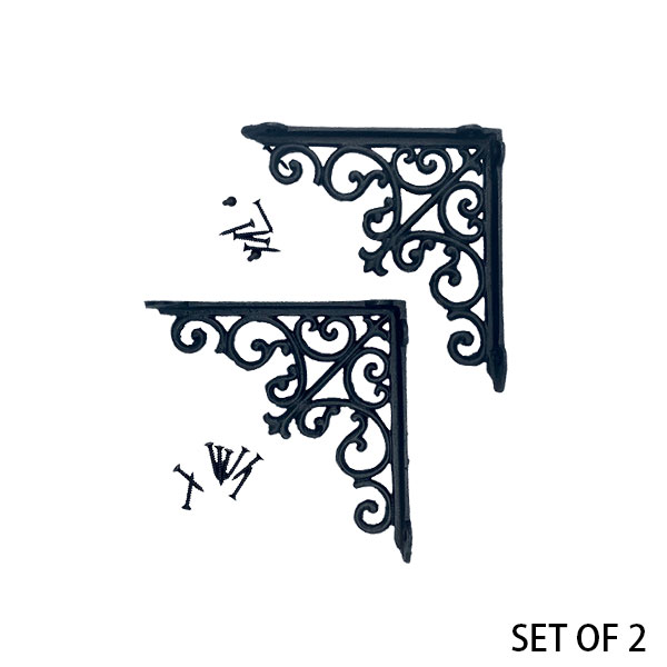 BRACKET 12 ANTIQUE BLACK SET OF 2 �֥饱�å� 12 2�ĥ��å� ê���� �������� ����ƥ������ù� ����ȥ� DULTON