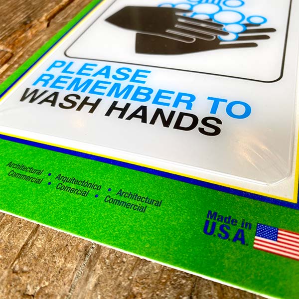 HY-KO PLEASE REMENBER TO WASH HANDS 手を洗いを忘れないで下さい 新型コロナ サインプレート 感染予防 看板 アメリカ