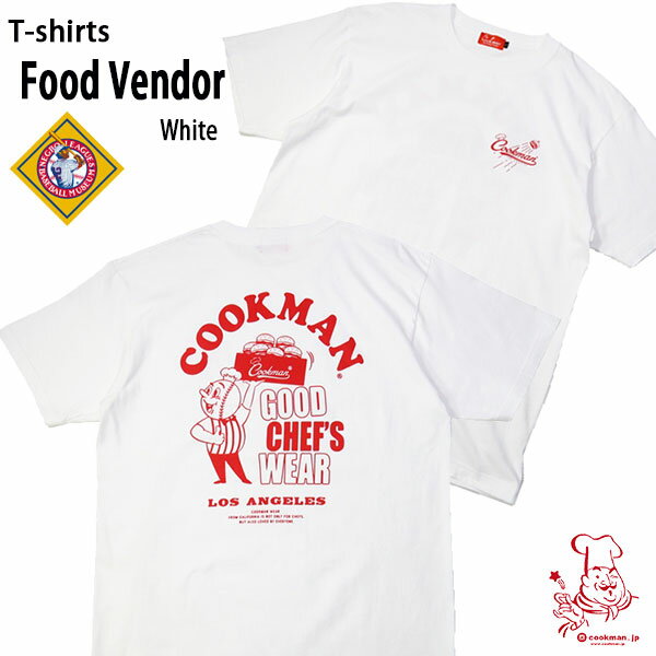 Ballpark Collection Cookman T-shirts Food Vendor White クックマン Tシャツ ホワイト UNISEX 男女兼用 アメリカ