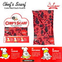 Chef's Scarf Camo Red Duck Hunter シェフスカーフ カモレッド ヘッドバンド フェイスガード ネックウォーマー 3way UVカット COOKMAN 1