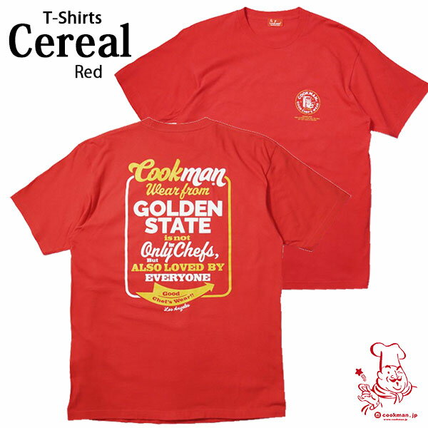 Cookman T-shirts Cereal Red クックマン Tシャツ シリアル レッド UNISEX 男女兼用 アメリカ