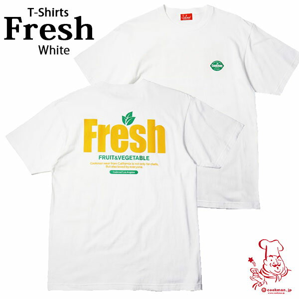Cookman T-shirts Fresh White クックマン Tシャツ フレッシュ ホワイト UNISEX 男女兼用 アメリカ