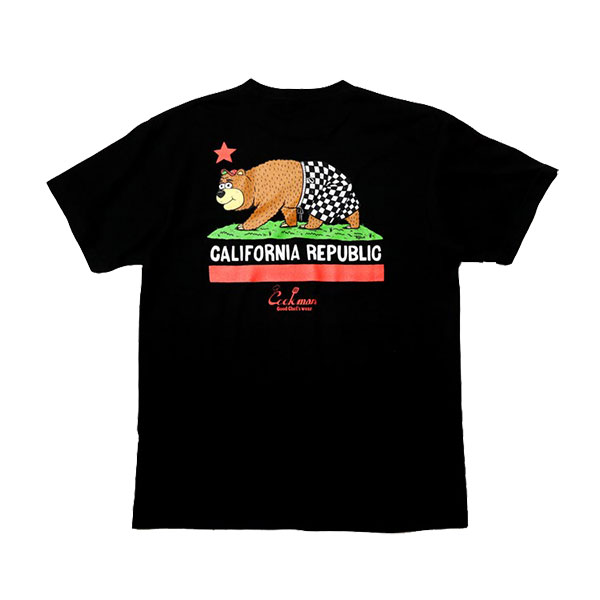 Cookman T-shirts TM Paint California bear Black クックマン Tシャツ ブラック UNISEX 男女兼用 アメリカ 3