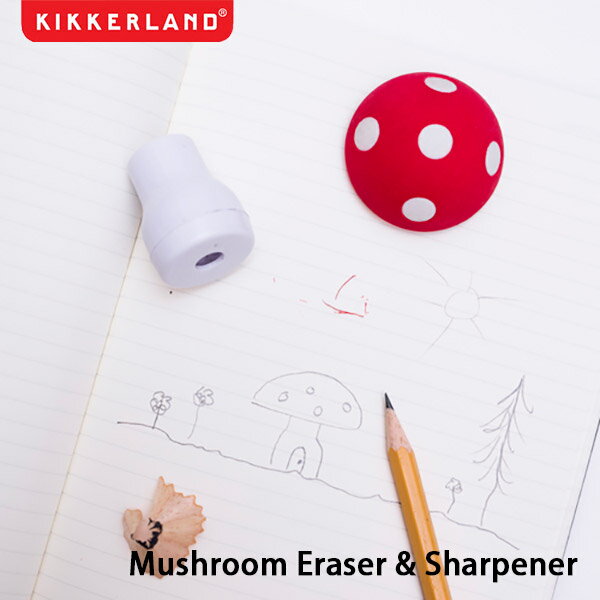 Mushroom Eraser & Sharpener }bV[C[T[V[vi[ S M LbJ[h KIKKERLAND DETAIL