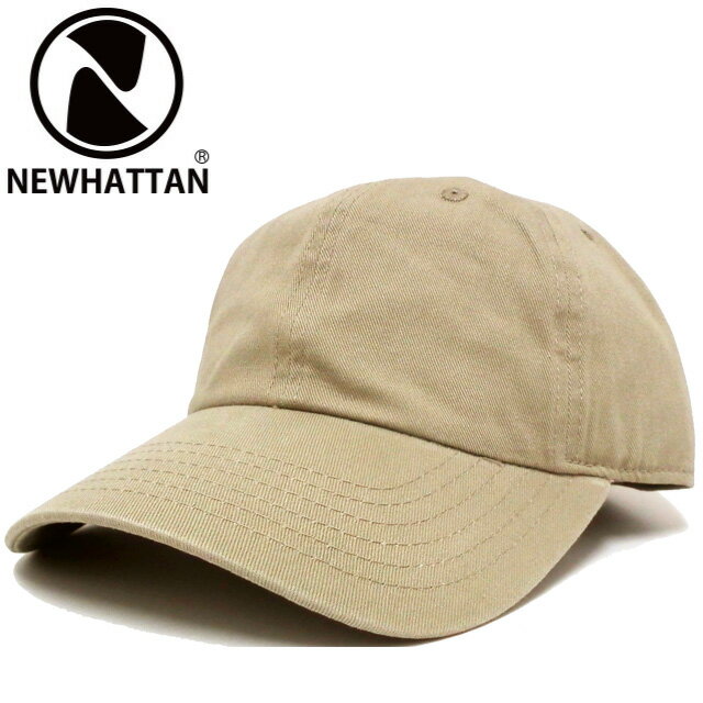 キャップ 帽子 メンズ 秋冬 NEWHATTAN コットン 無地 ニューハッタン 浅め カーキ cap-1024-02 帽子 レディース UV 野球帽 シンプル サイズ調節 男女兼用 20代 30代 40代 50代 綿 ギフト お洒落 プレゼント あす楽 即納