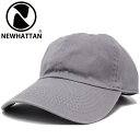 当店ポイント5倍 キャップ 父の日 帽子 メンズ 春夏 NEWHATTAN コットン 無地 ニューハッタン 浅め グレー cap-1024-03 帽子 レディース UV 野球帽 シンプル サイズ調節 男女兼用 20代 30代 40代 50代 綿 プレゼント あす楽