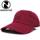 【エントリーでポイント5倍】キャップ 帽子 メンズ 春夏 NEWHATTAN コットン 無地 ニューハッタン 浅め バーガンディー cap-1024-11 赤 ...