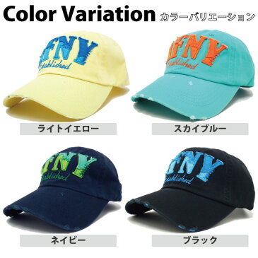 お買い物マラソン ポイント10倍 キャップ AFNYロゴワッペン コットン素材ダメージCAP 55-58cm 小さいサイズ 全3色 cap-1031【YDKG-td】【RCP】帽子 メンズ レディース 秋冬 UV 紫外線 対策 サイズ調節 あす楽 ギフト クリスマス プレゼント