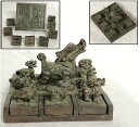 【送料無料】古青銅珍獣鈕印 9点龍 麒麟 龍亀 睚眦 貔貅四神獣 古美術 古玩中華 古美術 古道具骨董 茶道具(書道家収蔵品出し)威龍彩雲