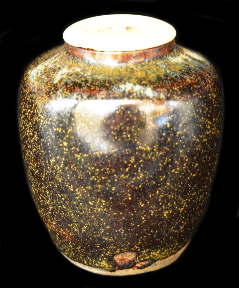 【送料無料】茶入 無傷美品年代保証 時代物 茶道具稀少 (旧家蔵出し)威龍彩雲