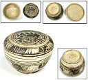 【送料無料】明時代 宋胡録 スンコロクヤンポー 香合 タイ歴史有る年代物 入手困難骨董 古美術 コレクション (茶道家旧蔵) 威龍彩雲