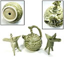 【送料無料】時代物 宋耀州窯青磁倒流壷三足爵盃(ペア) 唐物ウブ品 入手困難 骨董中国古玩 (旧家蔵出し)威龍彩雲