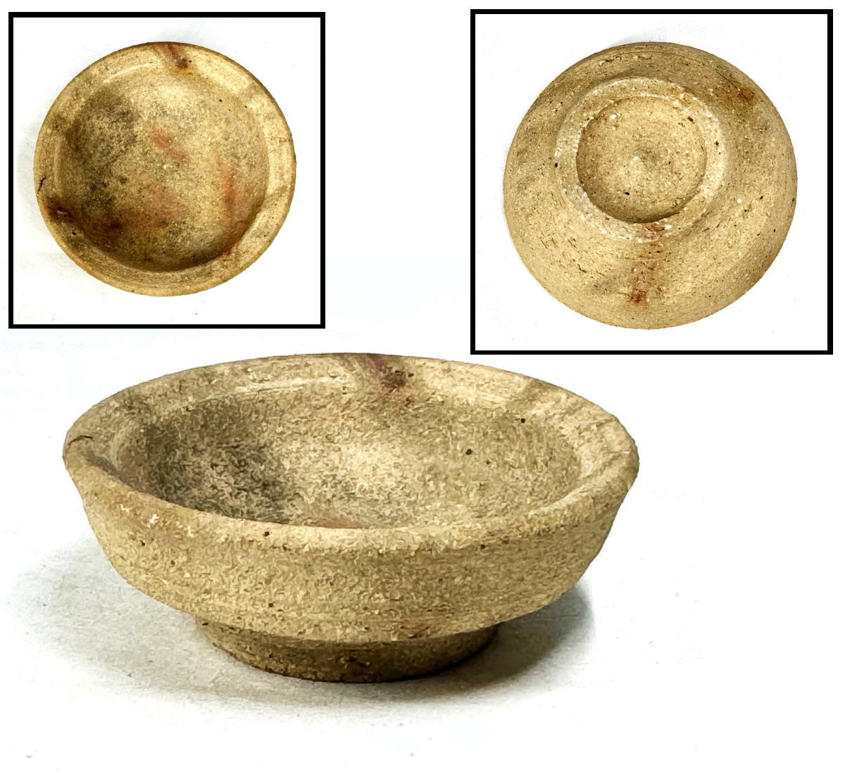 商品番号 WWTT203 商 品 名 須恵器 時代物 サ イ ズ 約直径7.5cm × 高さ2.7cm 重　　量 約72g 商品説明 　素敵な時代物。 注意事項 　古美術品は実際に使用するより、コレクション観賞最適。コレクターの方・店舗や部屋の装飾・文化財の収集などにおすすめです。　手持小物欠損、剥がれ、小アタリ、スレ、シミを始め状態詳細は上記の画像にてご判断の上ご入札下さい。　商品タイトルや説明における時代表記などは、あくまでも元の所有者による情報・付属品の情報により当方の見解によるものです！　時代なりのスレ・汚れ等あります！　価値・時代判断については画像を良くご覧いただき、納得の上ご注文 して下さい！　目視による範囲のキズは出来る限り画像で明記しておりますが、当店で扱っているお品物は骨董品がほとんどです。　経年のモノですので、説明しきれない時代物としてのスレや、変色、使用によるへこみやアタリ、小キズ等の欠点はあります。 時代感など、欠点も含めて愛して頂ける方の入札をお待ちしています。　ご不明な点は質問を頂き、購入者様の自己判断でお願い致します！　パソコンモニターの環境により、実物と画像の色合いが異なる場合もございます！　古美術品は基本的返品できません！　評価の悪い方、若しくは新規のお客様のご注文はこちらで削除させて頂く場合がございますので、ご注文して頂く際は事前に《出品者への質問》へご連絡ください！　そういった商品の欠点を気になさる方、 神経質な方はご入札を控えて頂いたほうがよろしいかと存じます！　慎重にお考え頂いた上ご注文下さい！ 古物商許可証:福岡県公安委員会・第901141810015号 　 ※ 配送・送料について　◎この商品は、「クロネコヤマト宅急便」での発送となります。・配達方法:対面でお届けし、受領印または署名をいただきます。・追跡サービス:あり。・複数の商品を、まとめて1つに発送する事（同一梱包）可能]。・送料無料。・時間帯お届けサービス（※ 別途料金は必要ありません）。・営業所止置きサービス（※ 別途料金は必要ありません）。 （◎ご注意：上記は「クロネコヤマト宅急便」の料金です。お客様より他の発送方法をご指定の場合、別途送料を頂く事もございます。あらかじめご了承ください。　 当商品の配送方法（おすすめ）：